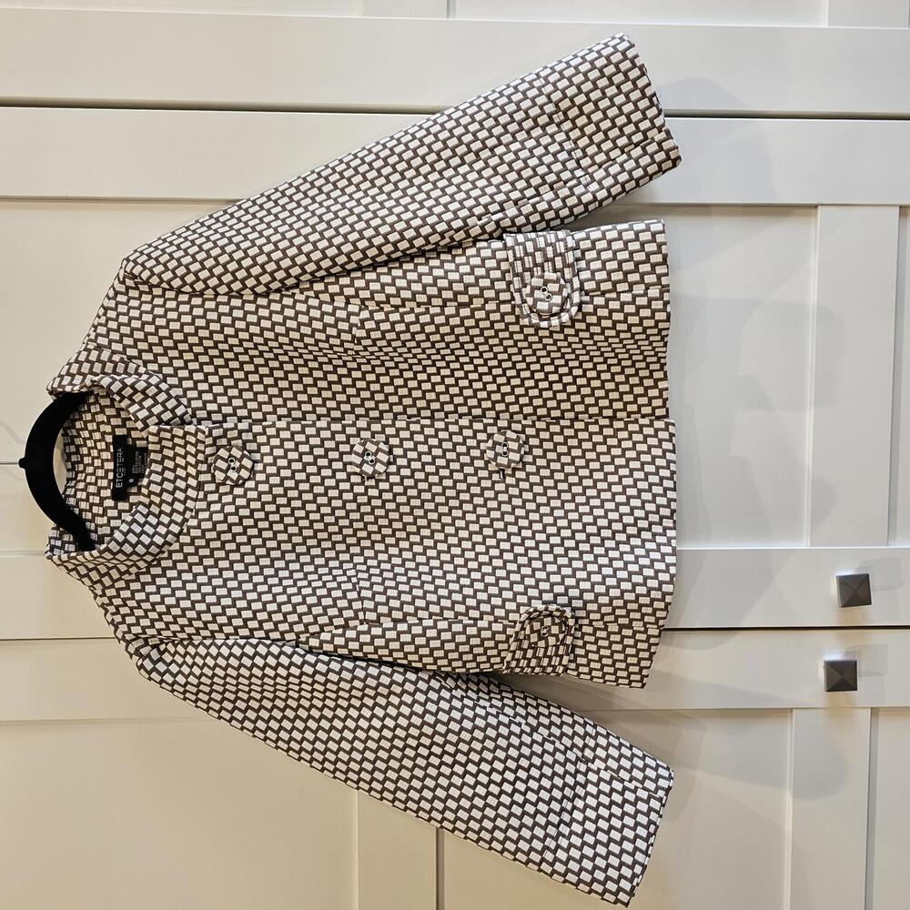 Size 8 Etcetera Designer Blazer, Vintage with 3/4 Sleeves